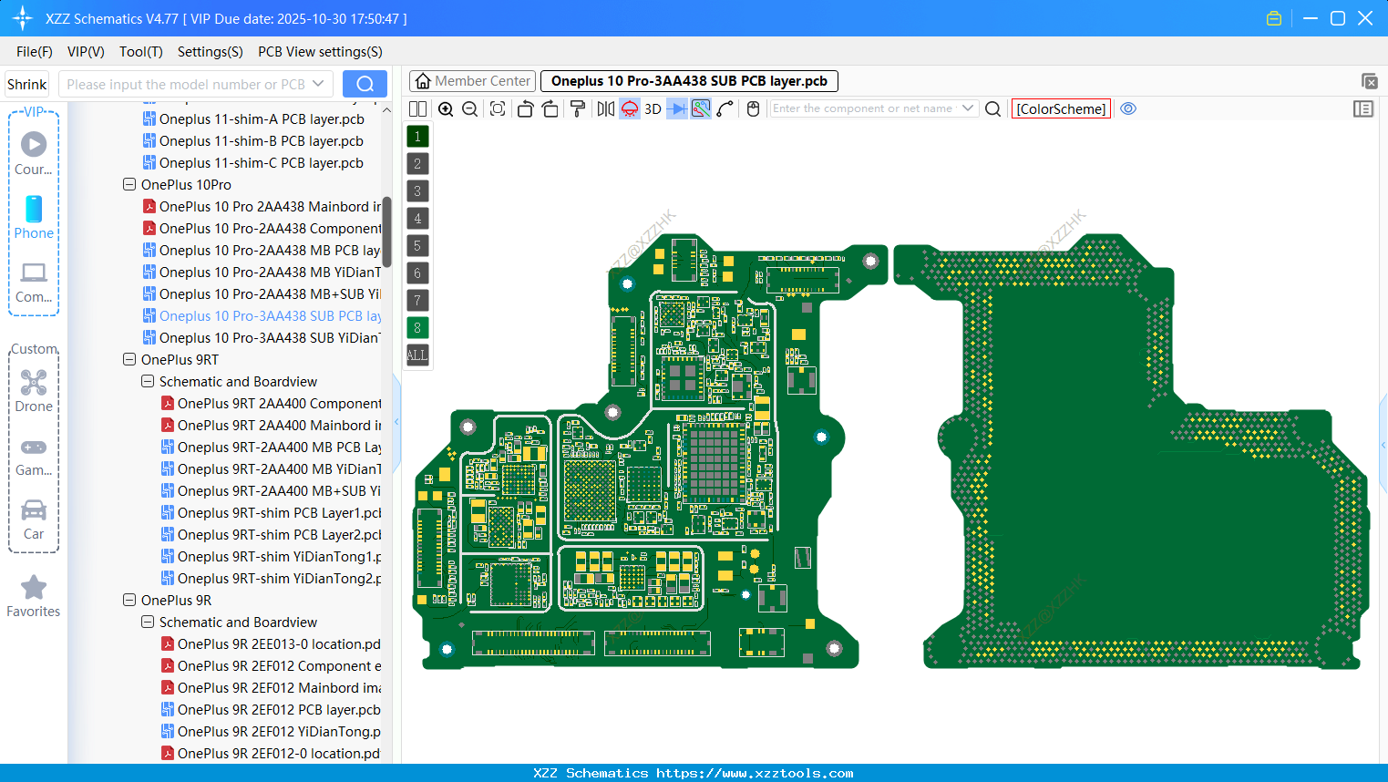 Oneplus 10 Pro-3AA438 SUB PCB Layer